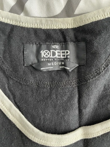 10 Deep Tank Top Black Sz M 100% Authentic - photo 3