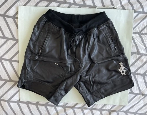 John Geiger Leather Shorts Sz M 100 % Authentic