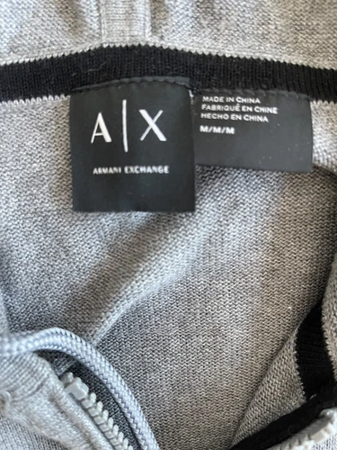 Armani Exchange Zip Up Hooded Sweater Sz M 100 % Authentic - photo 3