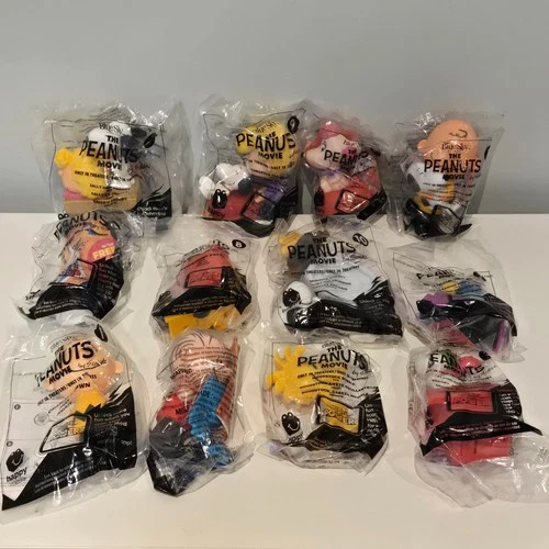 McDonald’s 2015 Peanuts Movie Happy Meal Toys Complete Set