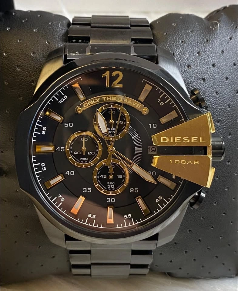 Diesel Men's Mega Chief Chronograph Black Steel Watch (DZ4338) - photo 2
