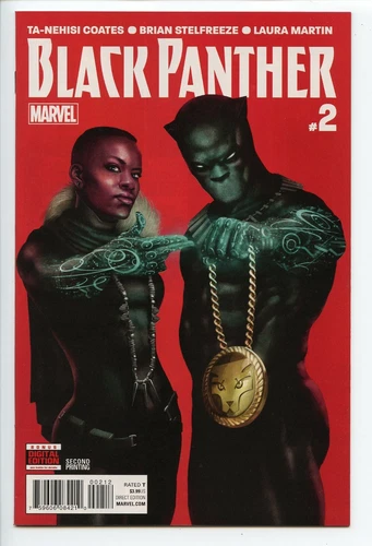 Black Panther #2 2nd Print Variant Cover 2016 NM