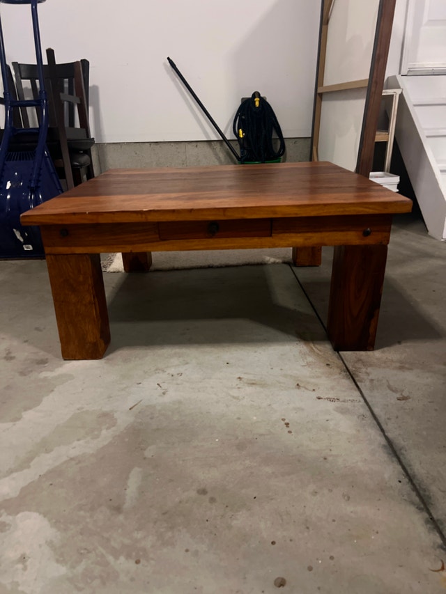 SOLID WOOD COFFEE TABLE - photo 3