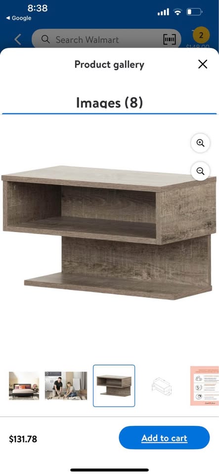 BEDROOM NIGHTSIDE TABLES (2) FLOATING