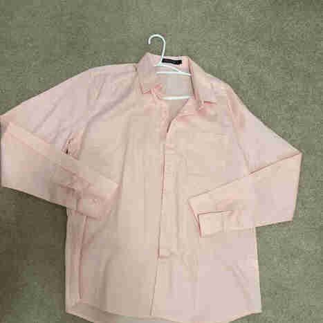 Pink Dress Shirt NEW mens sz L