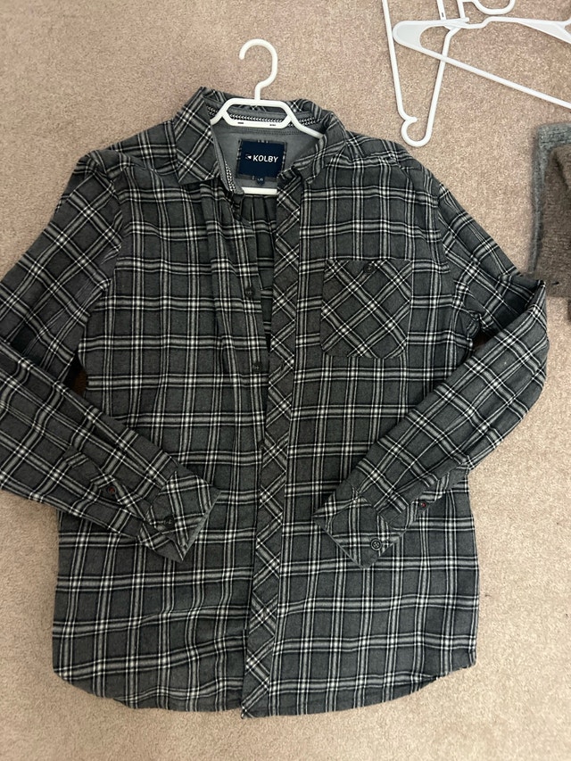 Flannel button down mens large