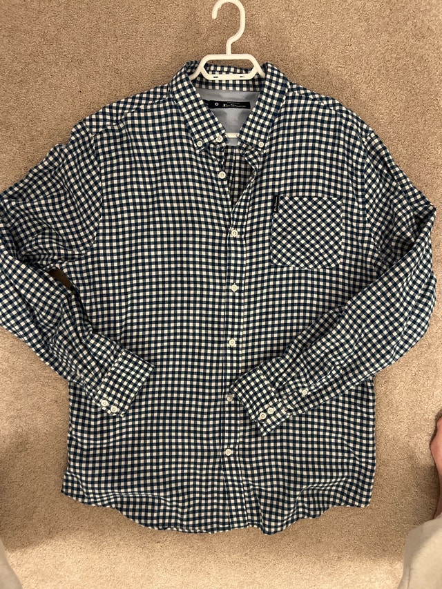 Gingham Flannel Button Down Shirt - photo 2