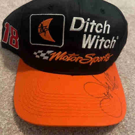 Signed Joe Gibbs #18 Ditch Witch Hat