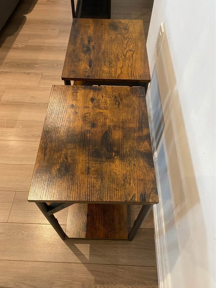 VASAGLE End Tables with Charging Station | Set of 2 - photo 2