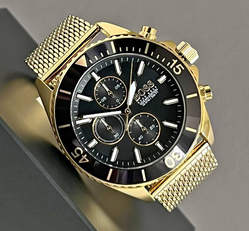 Hugo Boss Men's Ocean Gold Steel Watch NEW
