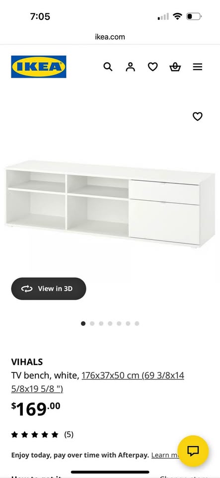 IKEA vihal white tv cabinet for sale