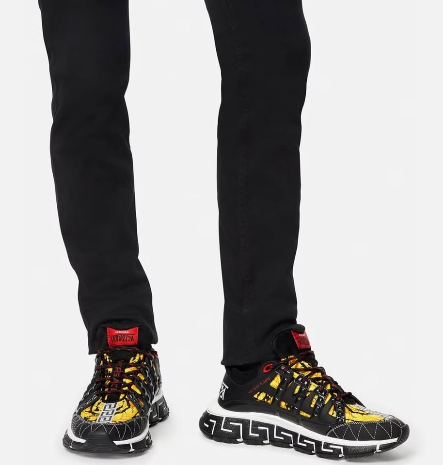 Versace Sneaker Vitello Stampa Dalmata Mix Material NEW - photo 5