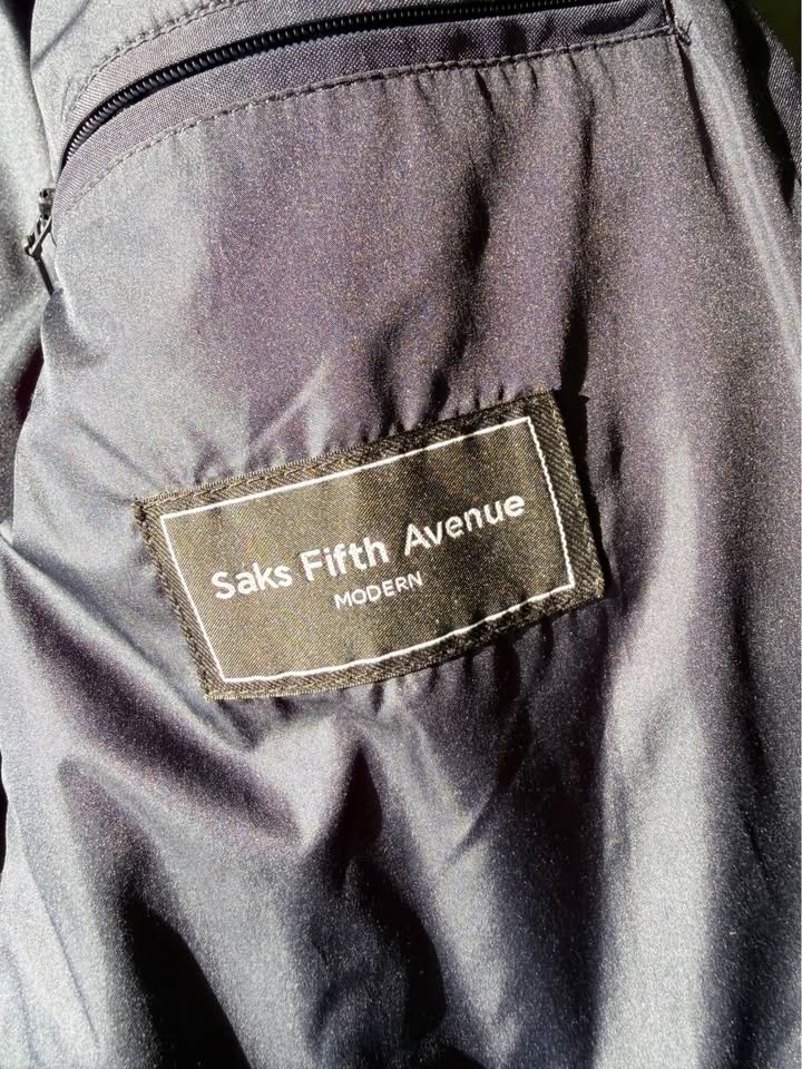 Saks Fifth Avenue Striped Bomber Jacket, SMALL - photo 2