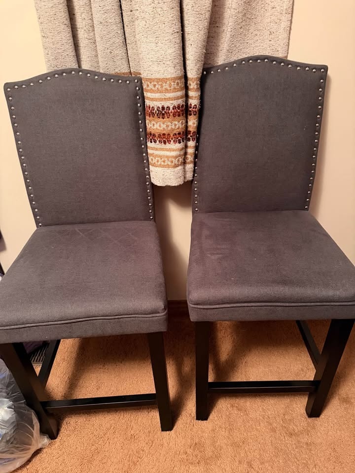 Solid Gray Bar Stools for Counter Height - photo 2