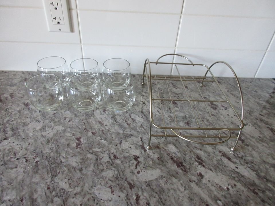 Vintage Roly Poly Glasses Set with Caddy (6 Glasses) - photo 5