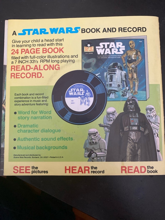 Star Wars 1979 Book and Record (7”) - photo 2