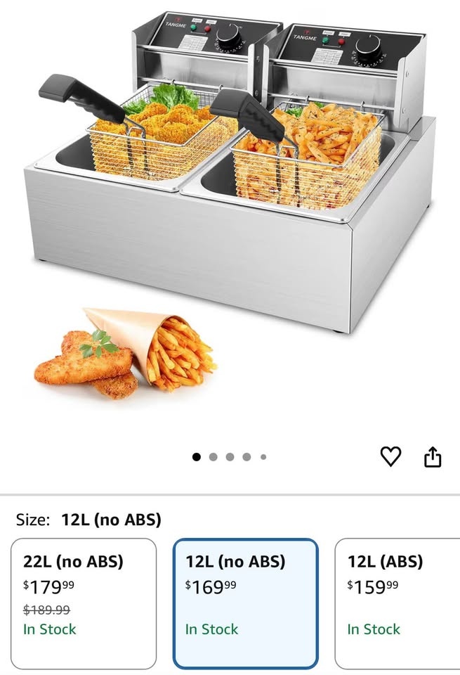 Commercial Deep Fryer - 2x6.35QT Baskets - photo 4