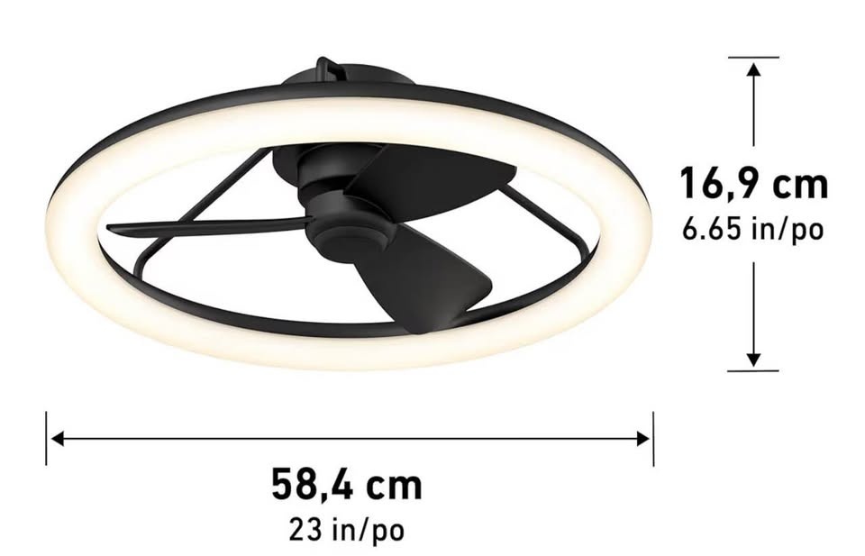 Artika Darren Black Ceiling Fan with Lights and Remote - photo 2