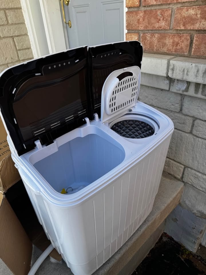 Karl home Portable Washing Machine w/ Drain Pump, 15LBS Twin Tub - photo 5