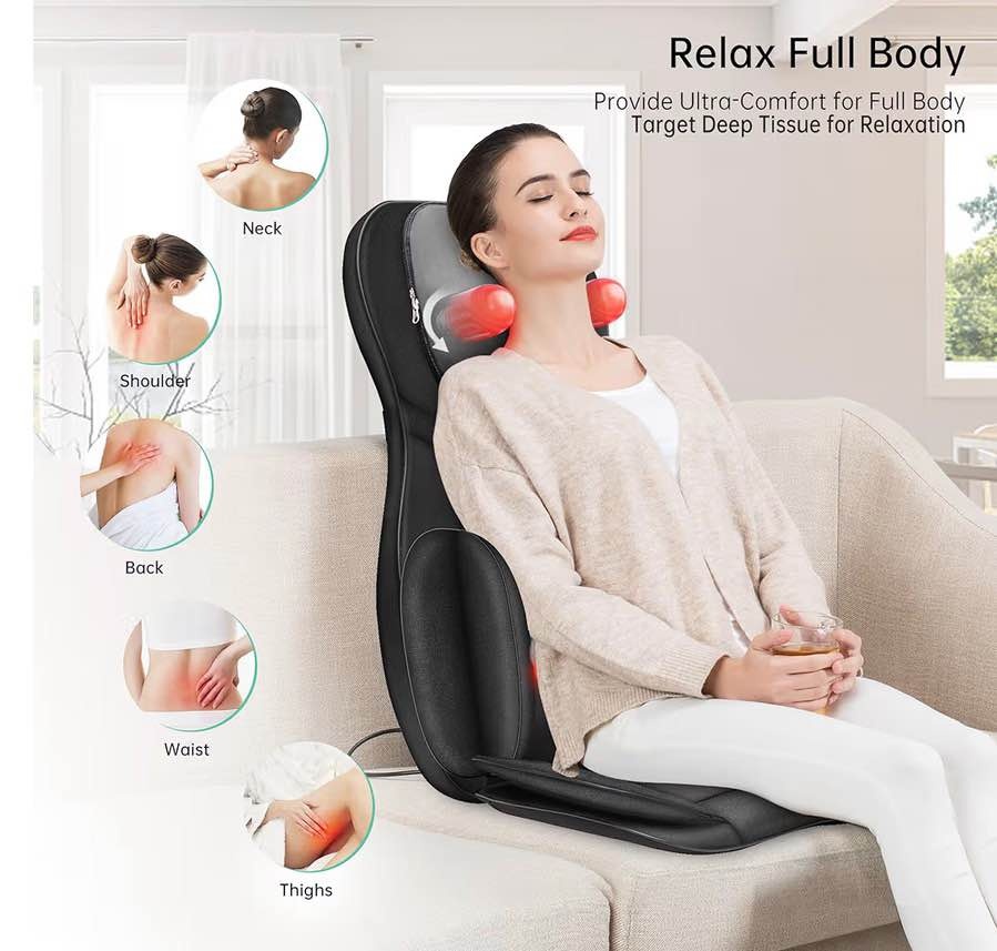 Massage Chair - Neck Back Massager with Heat & Compress - photo 2