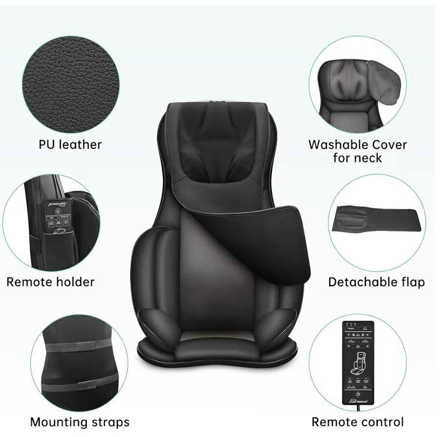 Massage Chair - Neck Back Massager with Heat & Compress - photo 3