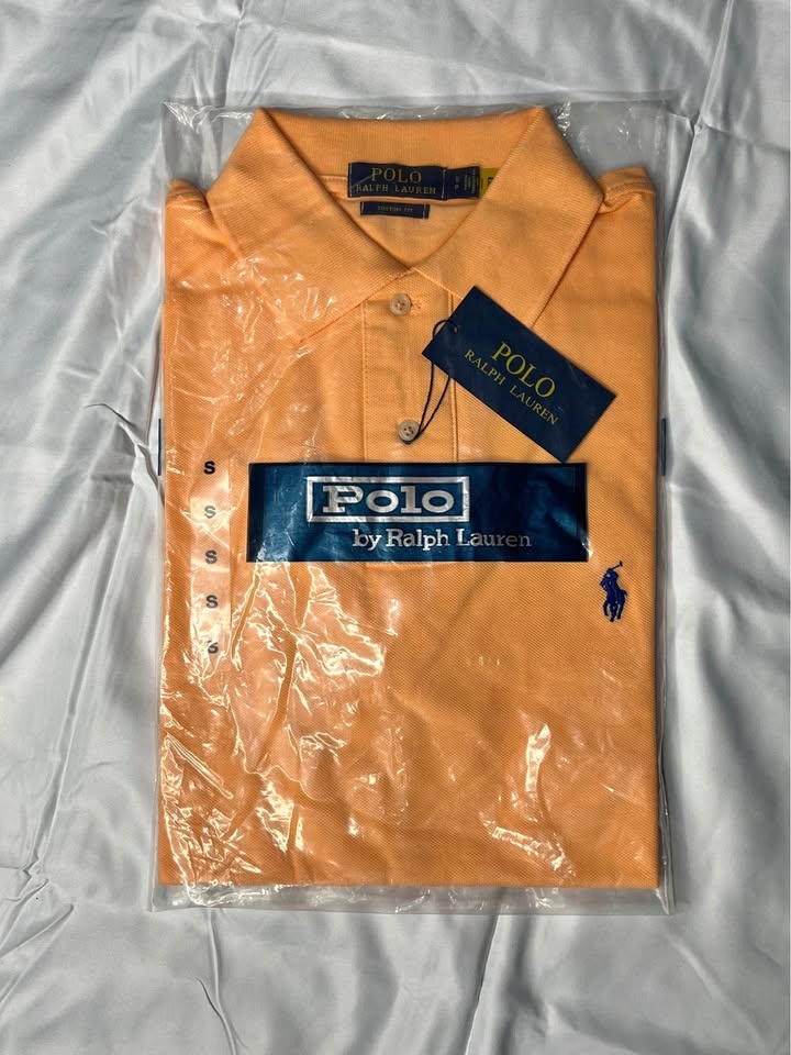 Polo Ralph Lauren Orange Polo Shirt Custom Fit Small Brand New - photo 2