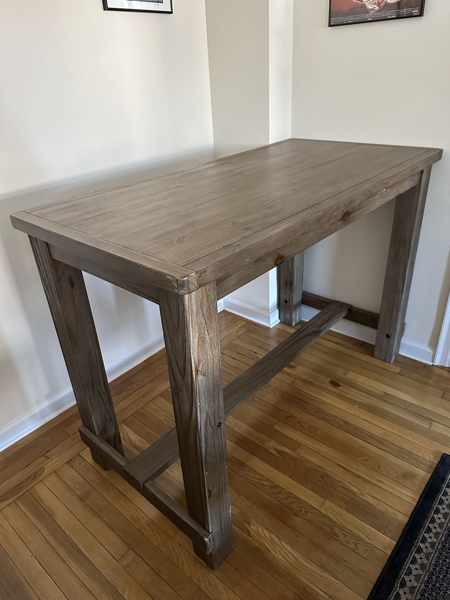 Guadeloupe Bar Height Wood Table and 4 Spinning Chairs - photo 2