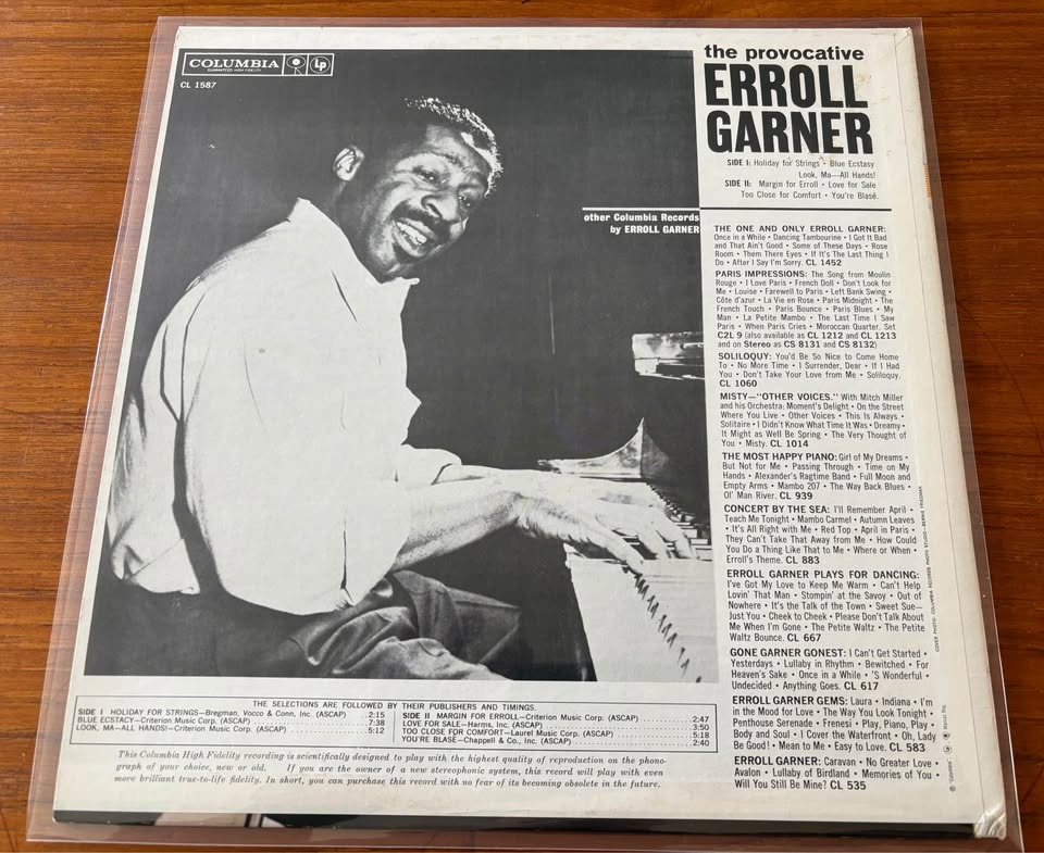 1961 Erroll Garner - Provocative Jazz LP - photo 4