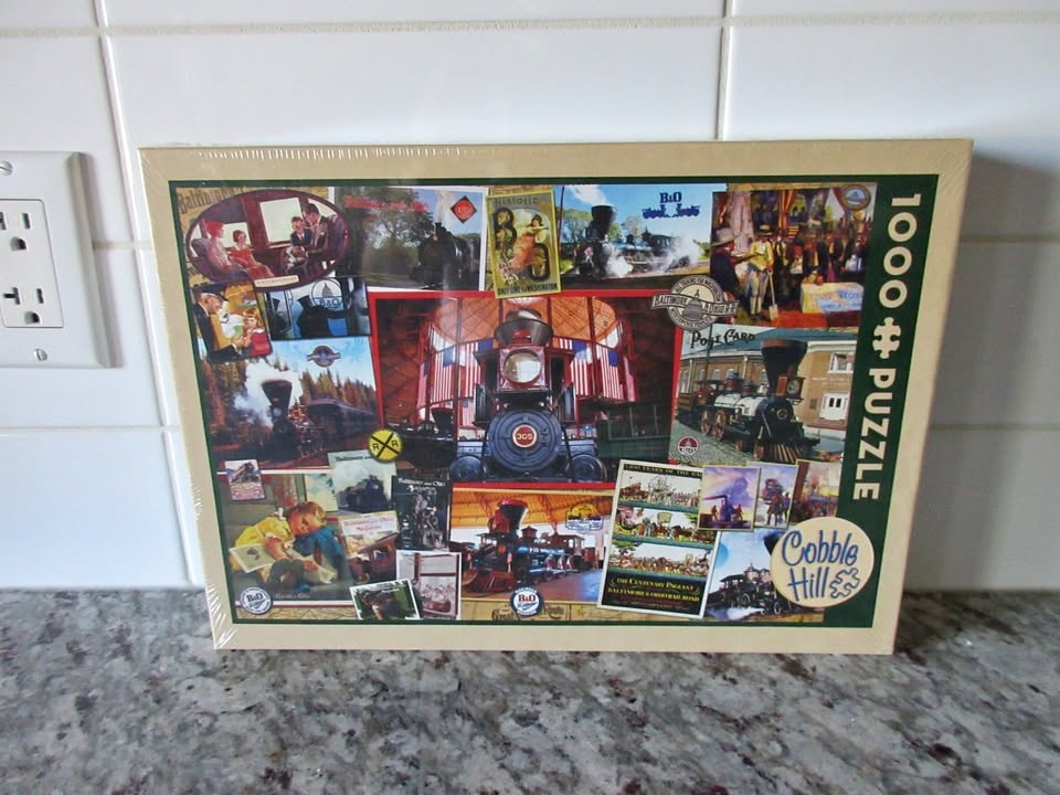 New Cobble Hill 1000 Piece Puzzle - Train Themed