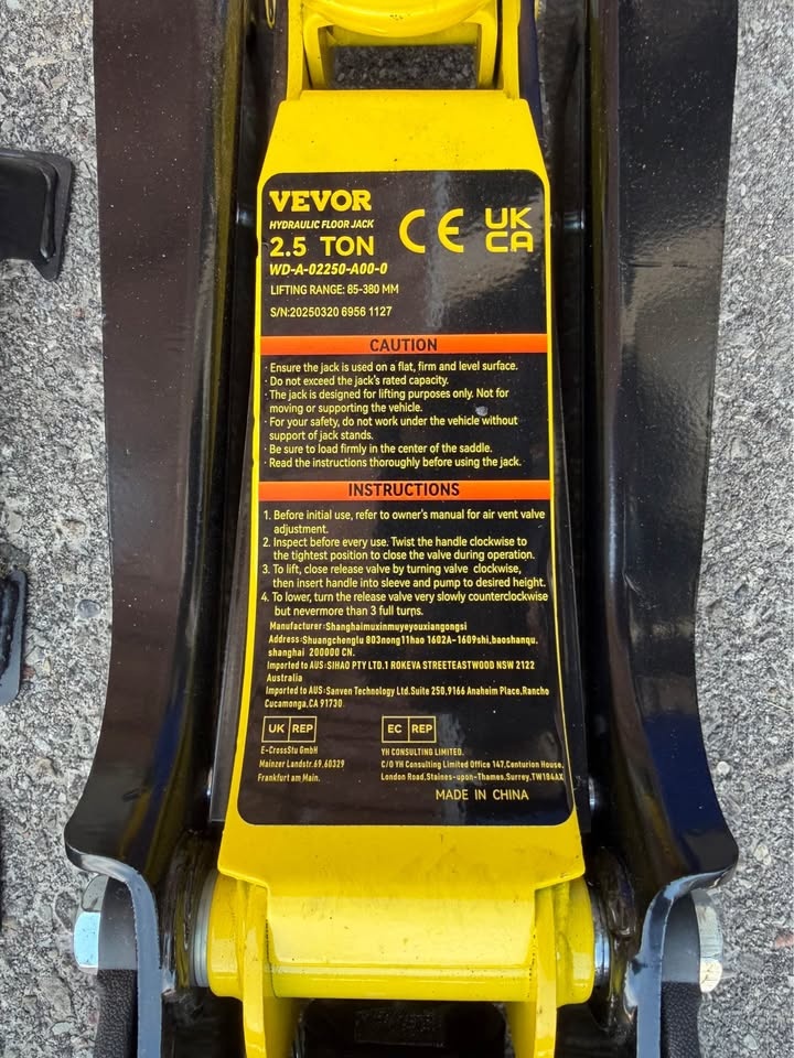 VEVOR 2.5 Ton Floor Jack and Jack Stands - photo 5