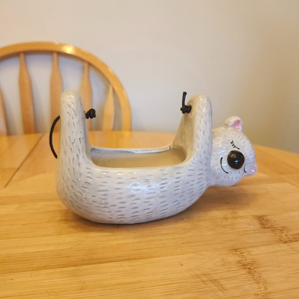 🧡 Sally the Peaceful Sloth, Ceramic Decor, Planter 🧡 - photo 2