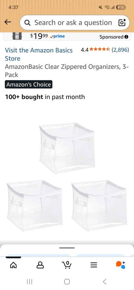 Amazon Basics Clear Zippered Organizers 3-Pack - photo 2