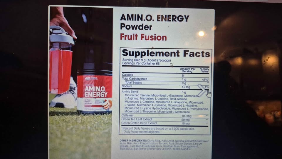 Optimum Nutrition AMIN.O. Energy Watermelon 65 Servings - photo 3