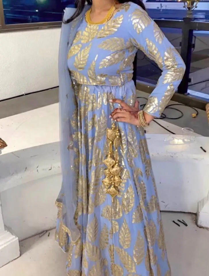 Blue & Gold Lehenga thumbnail