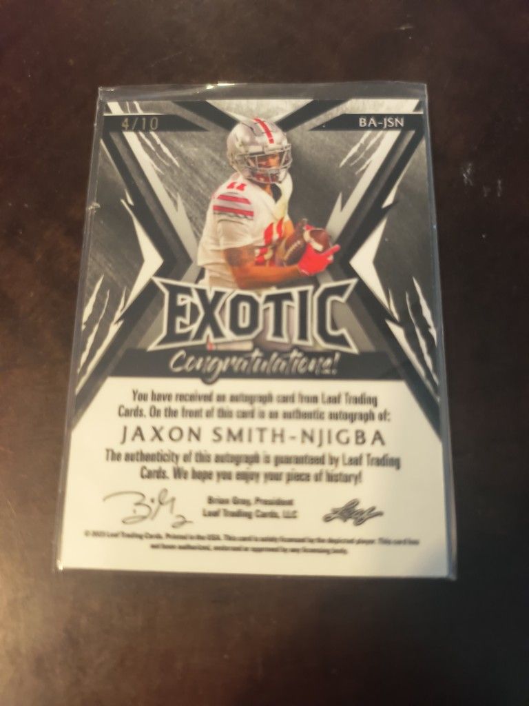 Jackson Smith Nijigba Rookie Autograph Card - photo 2