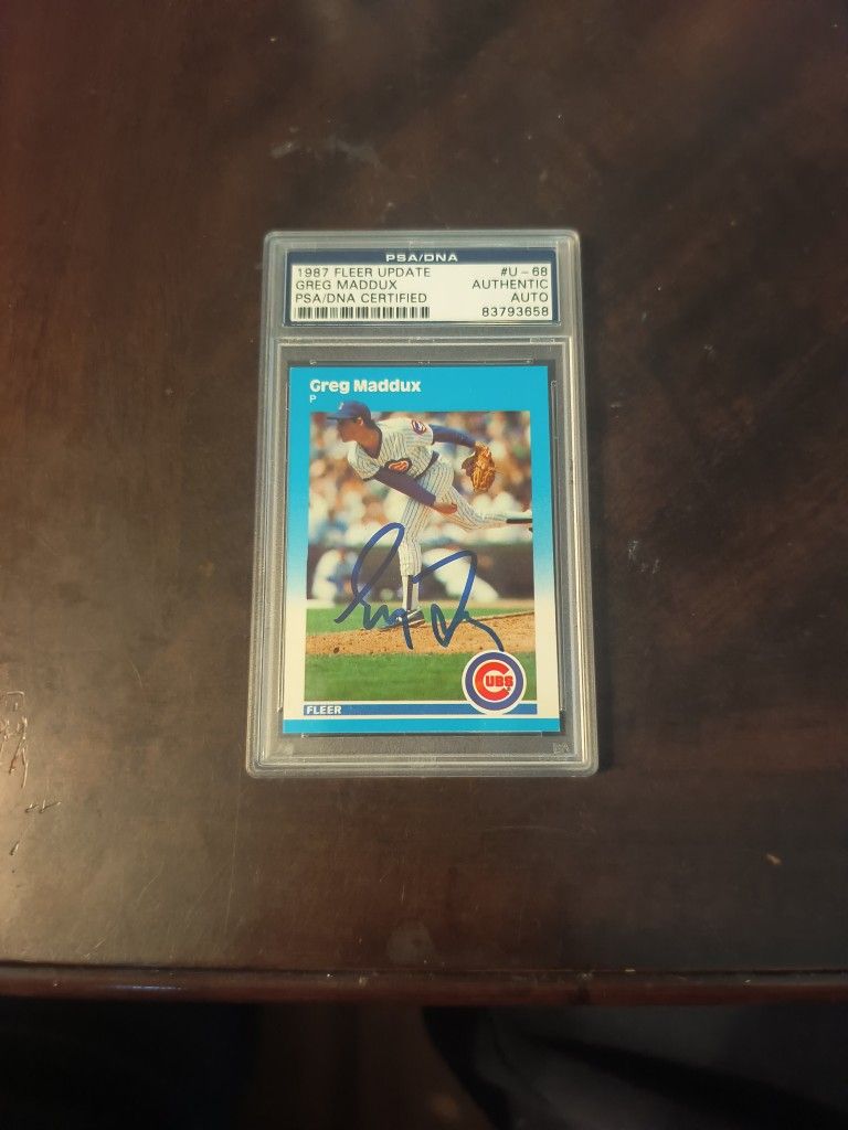 1987 Fleer Update Greg Maddux Rookie Autograph Card
