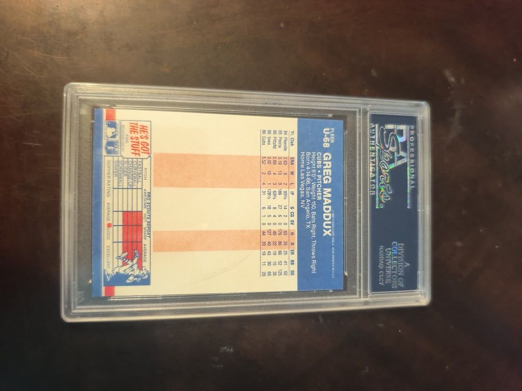 1987 Fleer Update Greg Maddux Rookie Autograph Card - photo 2