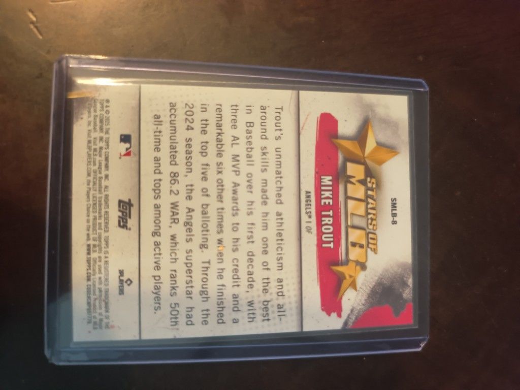 Mike Trout 2025 Topps Card - Mint Condition - photo 2