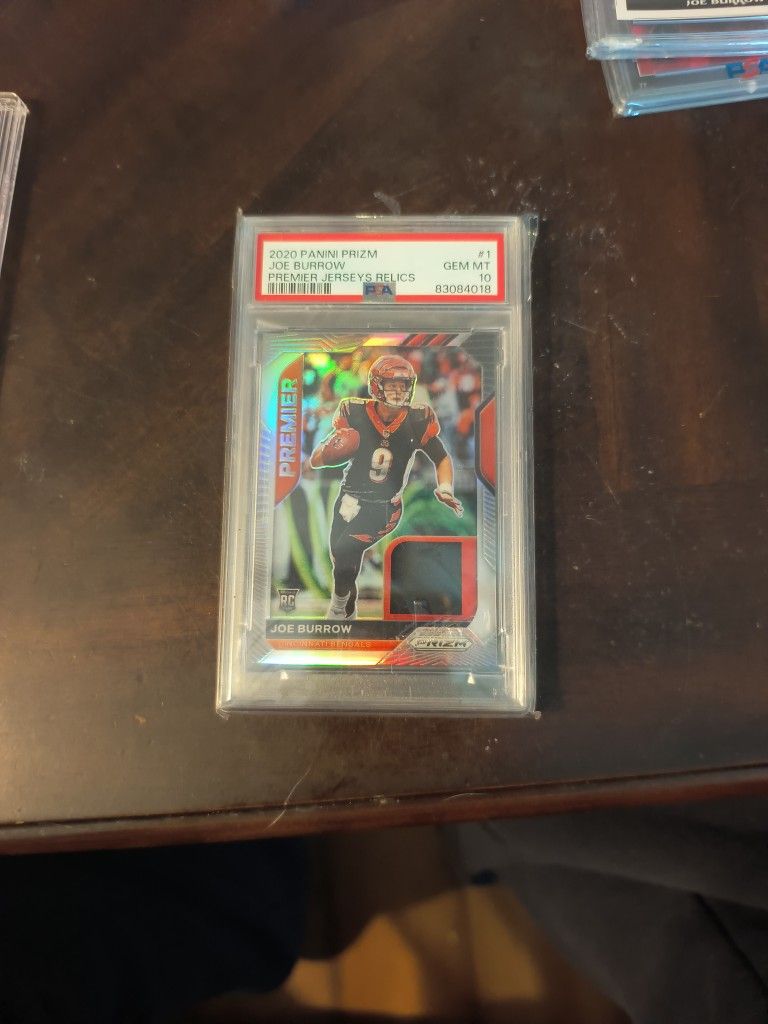 Joe Burrow 2020 Panini Prism Rookie Relic PSA 10