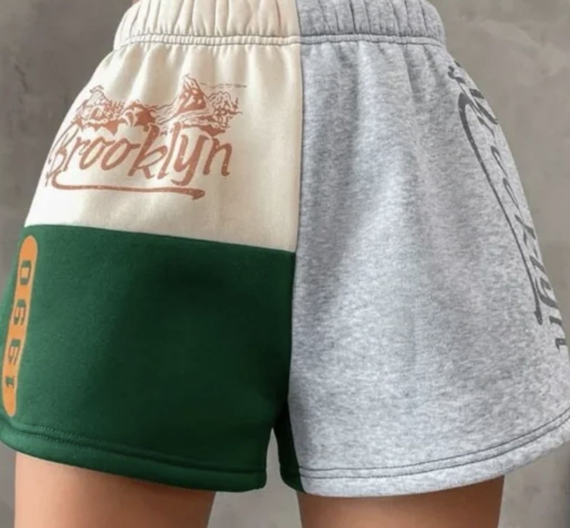 SHEIN Brooklyn Colorblock Fleece Shorts – XS