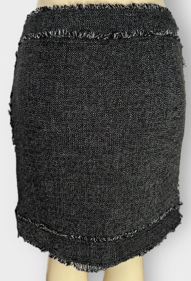 Nine West Black Tweed Fringe Skirt - Size 10