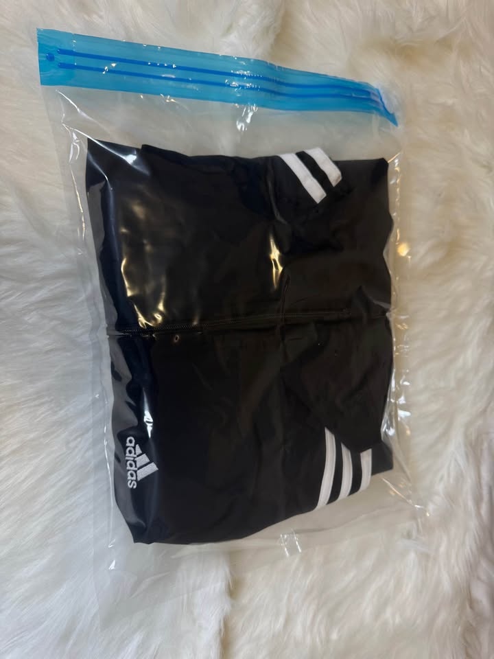 Adidas Black Track Jacket White 3-Stripes - photo 3
