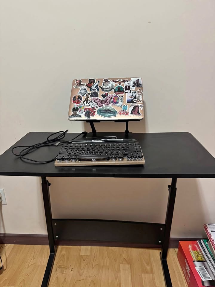 Black Adjustable Standing Desk