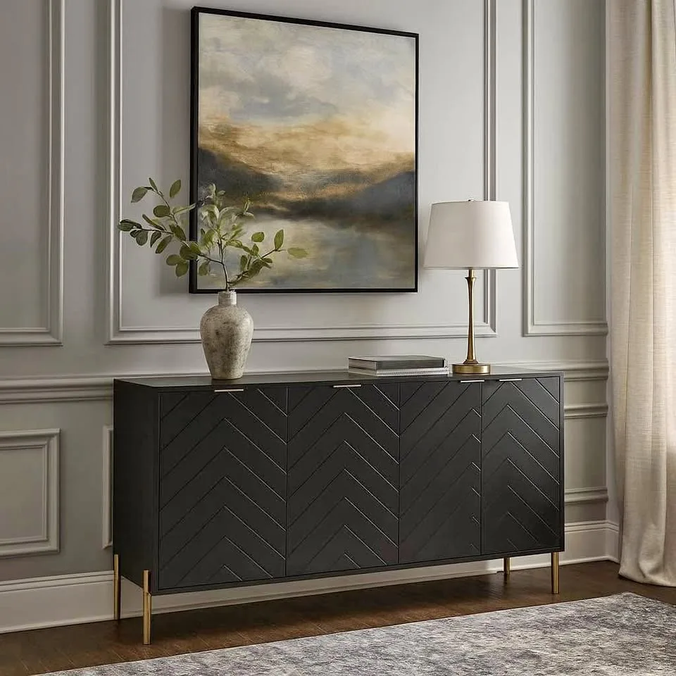 4 DOOR CABINET/SIDEBOARD— BRAND NEW IN BOX thumbnail