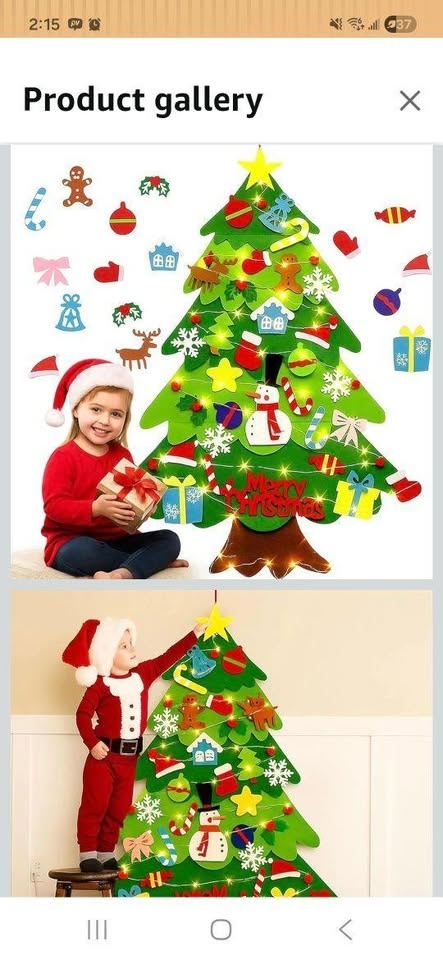 Childrens Felt Christmas Tree with Detachable Ornaments - brand - photo 3