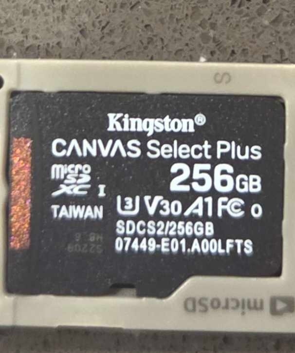 Kingston Micro SD Card - 256 GB, Memory card,
