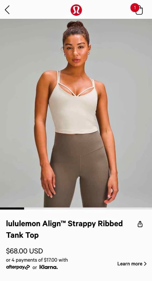 Lululemon Align Strappy Ribbed Tank Top - Size 4