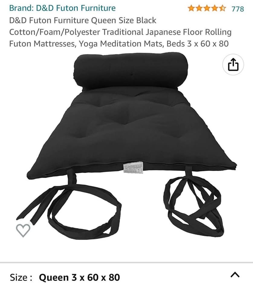 Rolling Futon Mattress - Cotton
