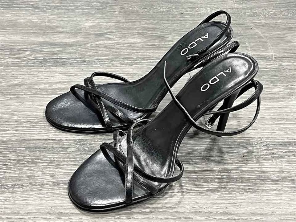 ALDO Black Strappy Heels Size 38