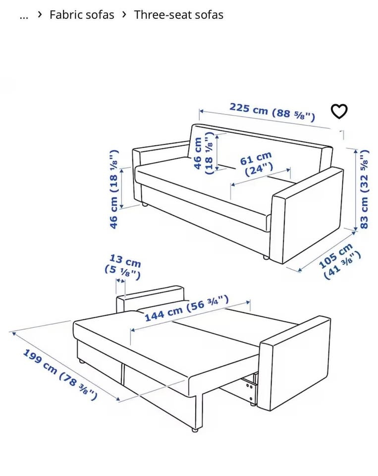 IKEA Friheten Sleeper Sofa - 3 Seater